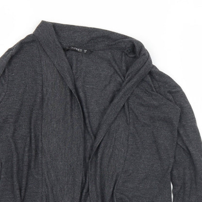 Dunnes Womens Grey Collared  Viscose Cardigan Jumper Size 10