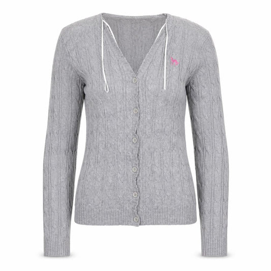 Brave Soul Womens Grey V-Neck  Viscose Cardigan Jumper Size XS