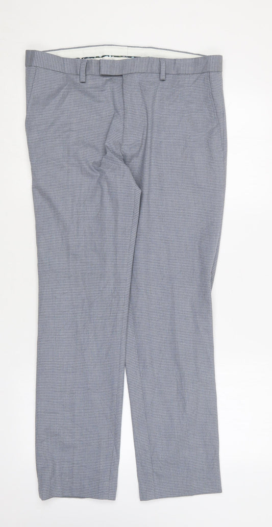 Marks and Spencer Womens Grey  Polyester Dress Pants Trousers Size 34 in L27.5 in Slim
