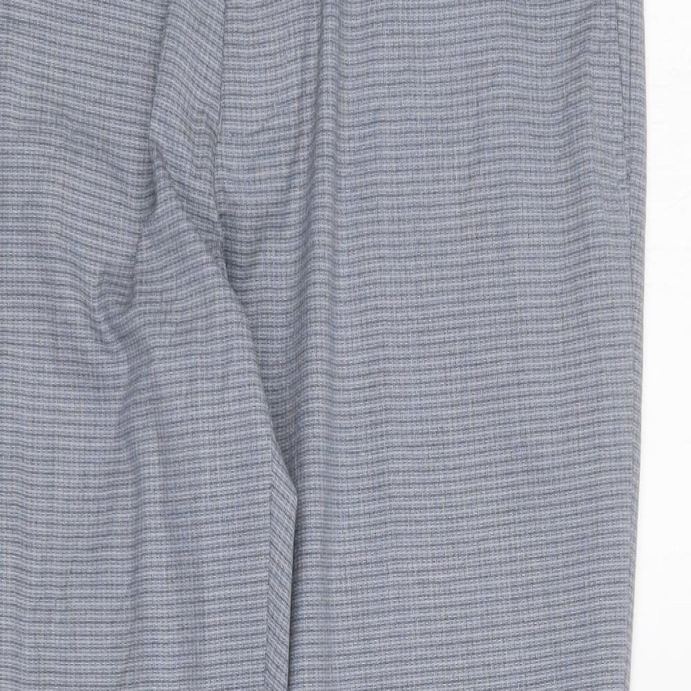 Marks and Spencer Womens Grey  Polyester Dress Pants Trousers Size 34 in L27.5 in Slim