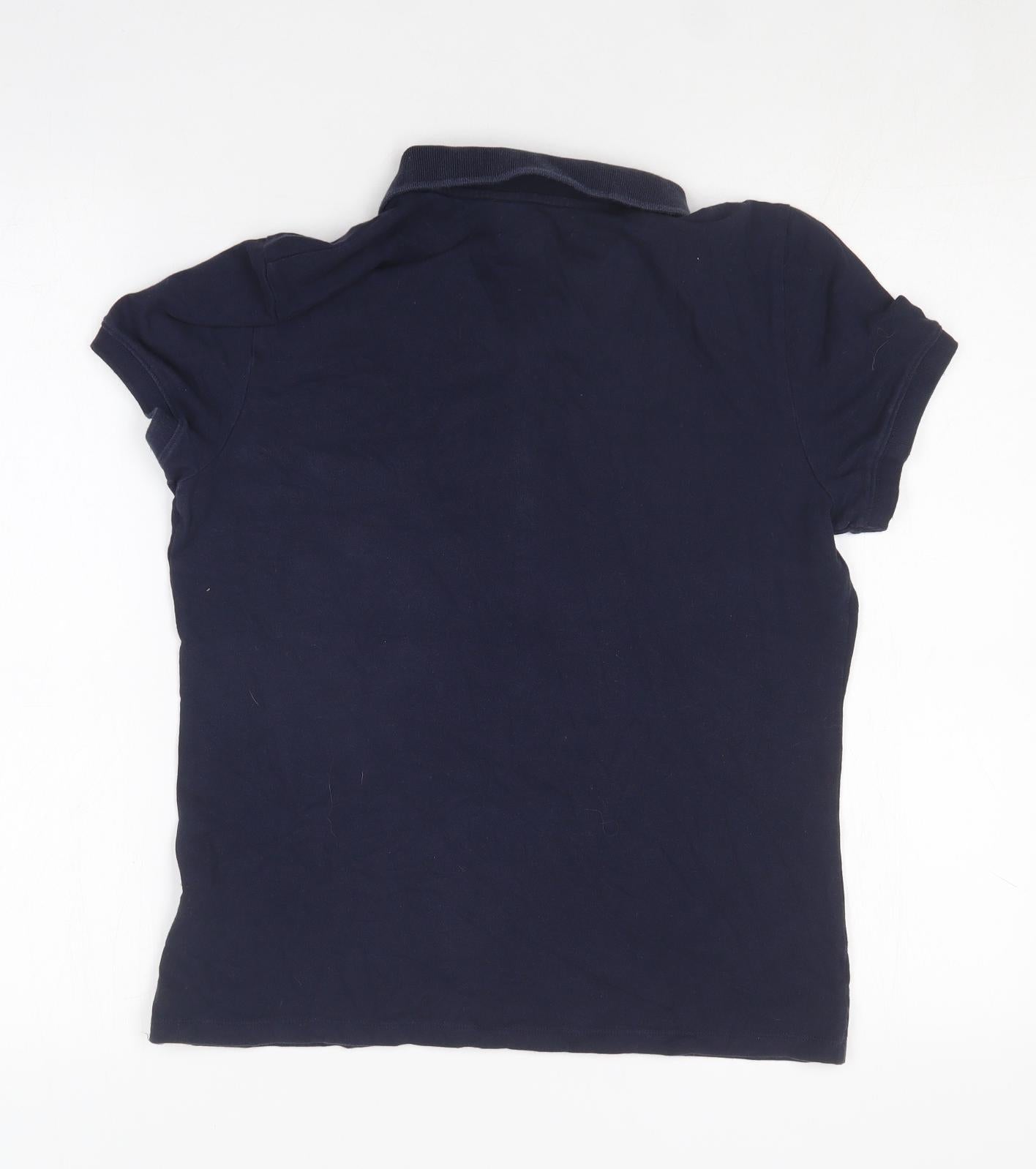 Aero Postale Boys Blue  Cotton Basic Polo Size L Collared