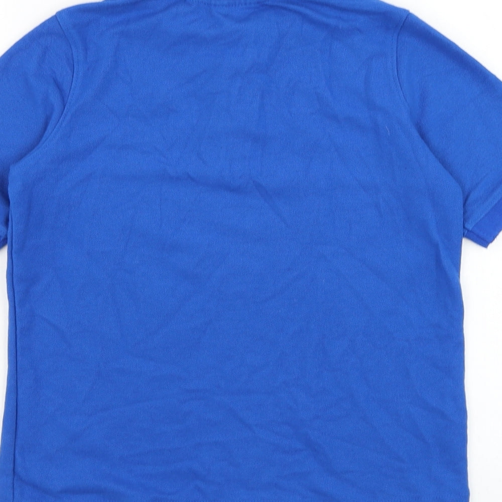 Slazenger Boys Blue  Polyester Basic Polo Size 9-10 Years Collared Pullover