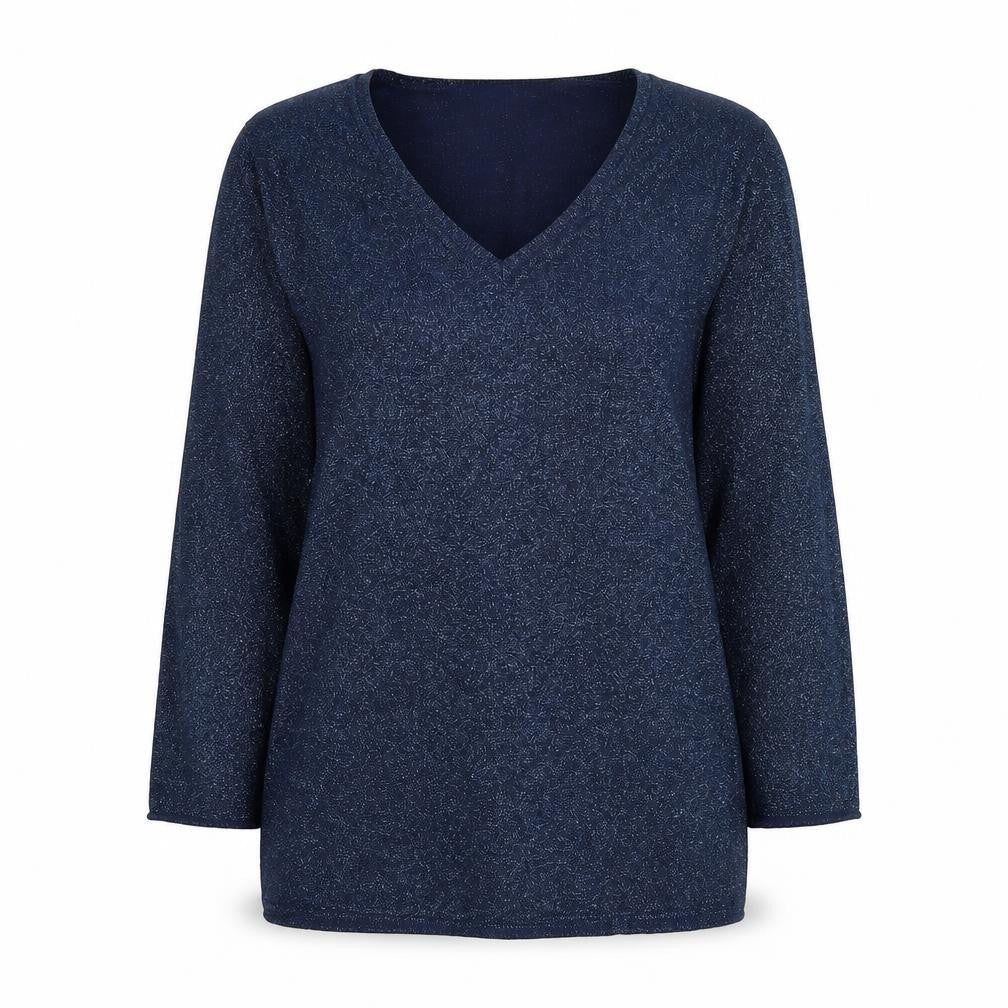 Brave Soul Womens Blue Round Neck  Viscose Pullover Jumper Size L