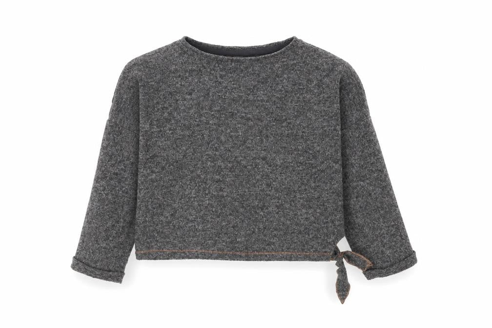 Marks & Spencer Girls Grey Round Neck  Polyester Pullover Jumper Size 6-7 Years  Pullover