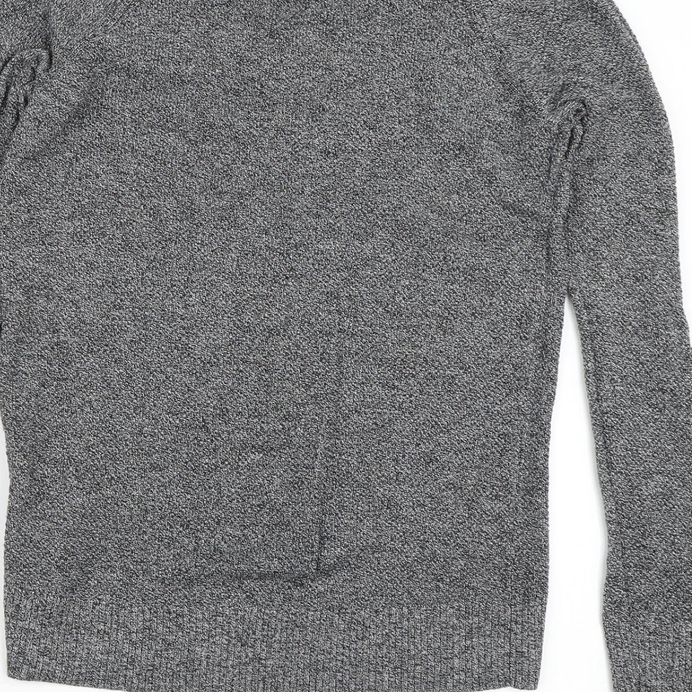 Gap Womens Grey V-Neck  Cotton Pullover Jumper Size XS