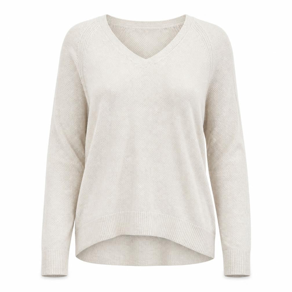 Gap Womens Beige V-Neck  Cotton Pullover Jumper Size XS