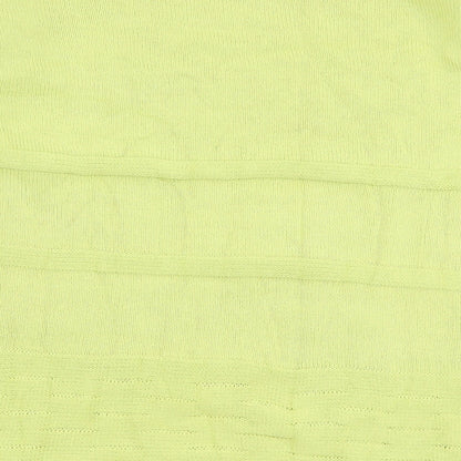 Oui Womens Yellow Round Neck  100% Cotton Pullover Jumper Size M