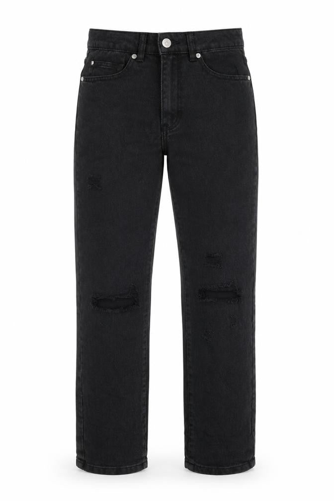 Parisian Womens Black  100% Cotton Mom Jeans Size 6 L28 in Regular Zip