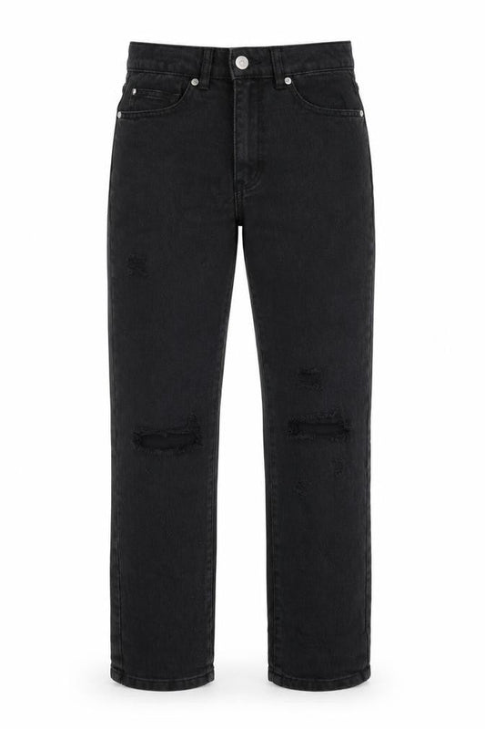 Parisian Womens Black  100% Cotton Mom Jeans Size 6 L28 in Regular Zip