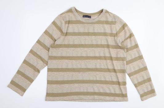 Marks and Spencer Womens Gold Round Neck  Polyester Pullover Jumper Size 18