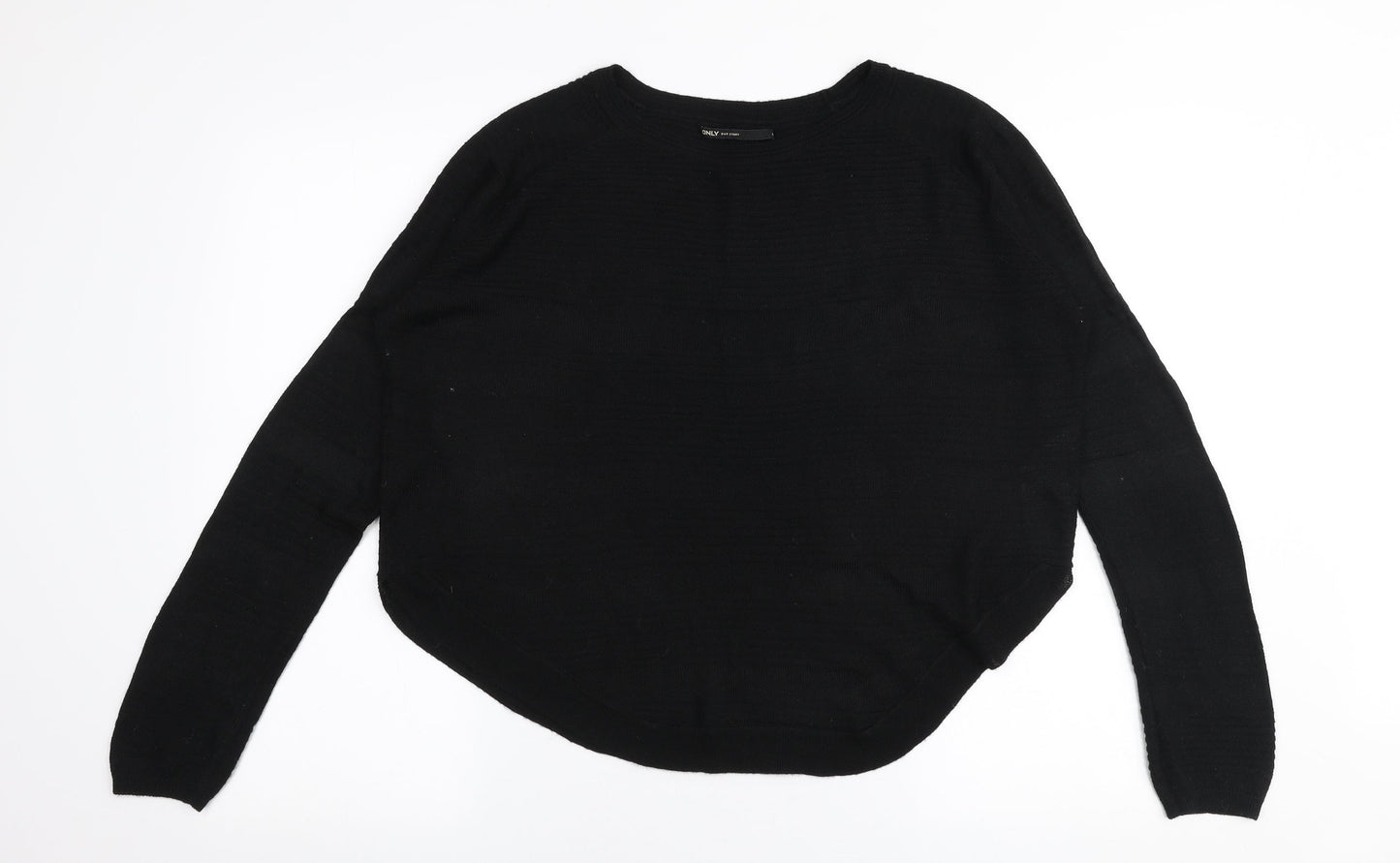 Only Womens Black Round Neck  Acrylic Pullover Jumper Size M