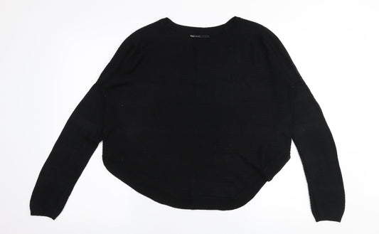Only Womens Black Round Neck  Acrylic Pullover Jumper Size M