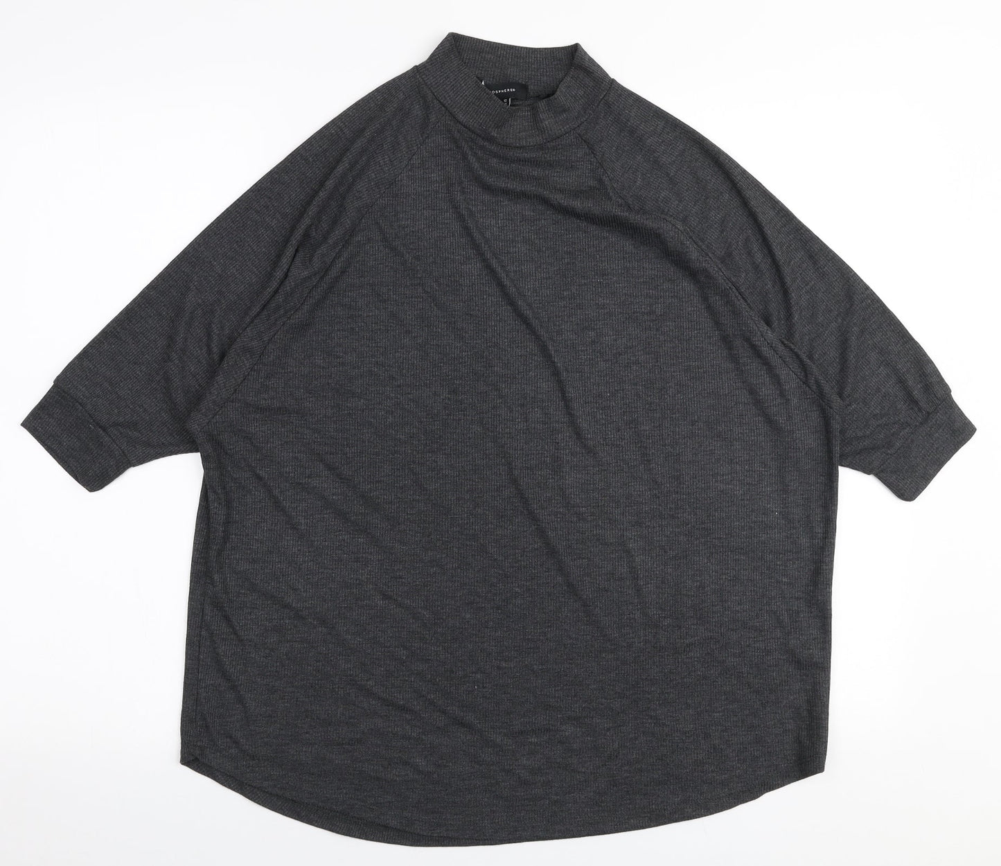 Atmosphere Womens Grey High Neck  Polyester Pullover Jumper Size 12