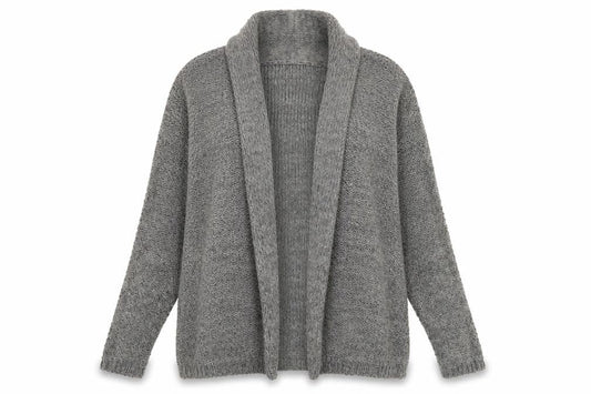 George Womens Grey V-Neck  Acrylic Cardigan Jumper Size 10