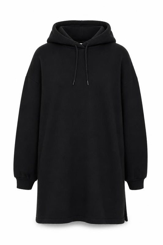 H&M Womens Black  Cotton Pullover Hoodie Size M  Drawstring