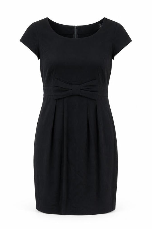 Be Beau Womens Black  Polyester Pencil Dress  Size 10  Round Neck Zip