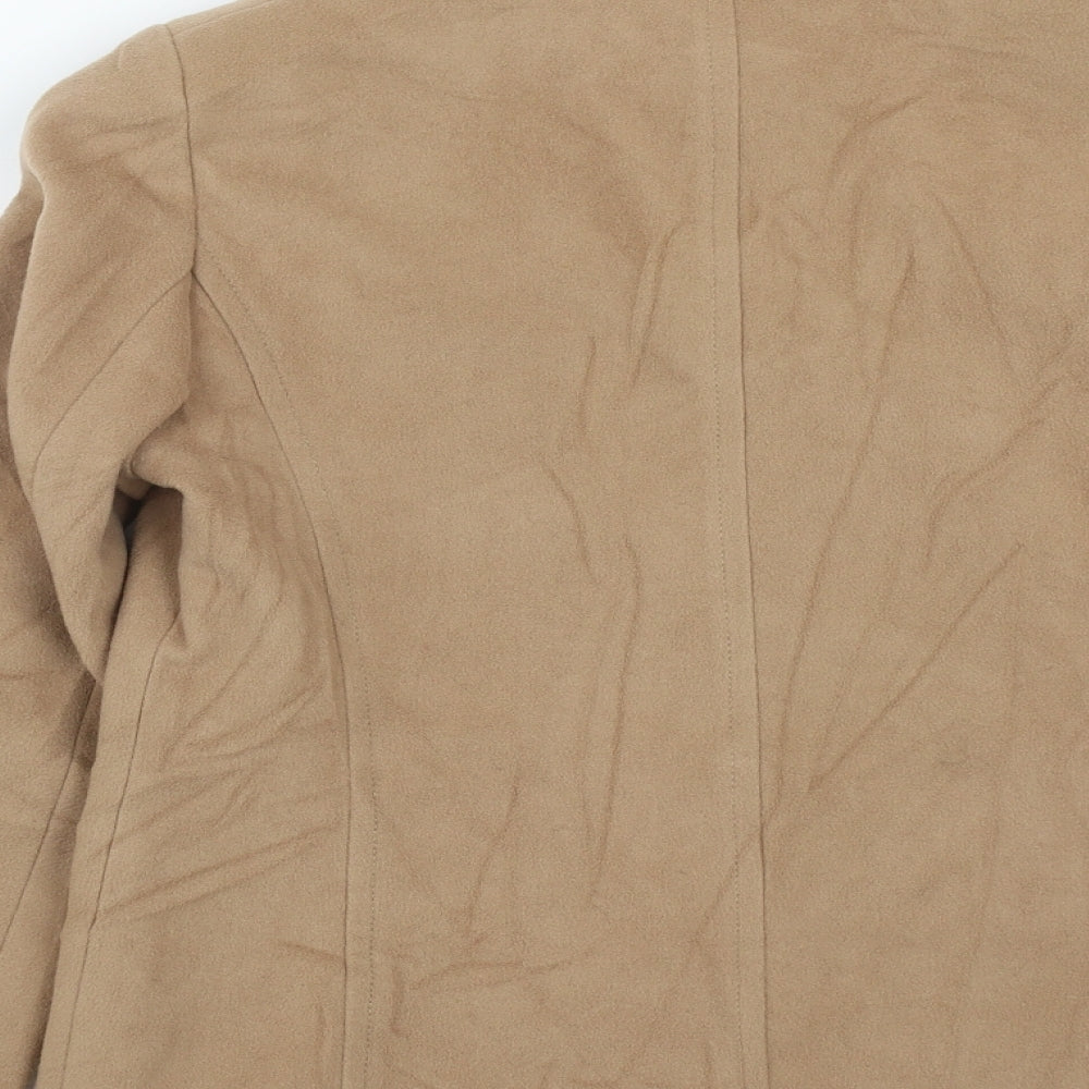 Marks & Spencer Womens Beige   Pea Coat Coat Size 14  Button