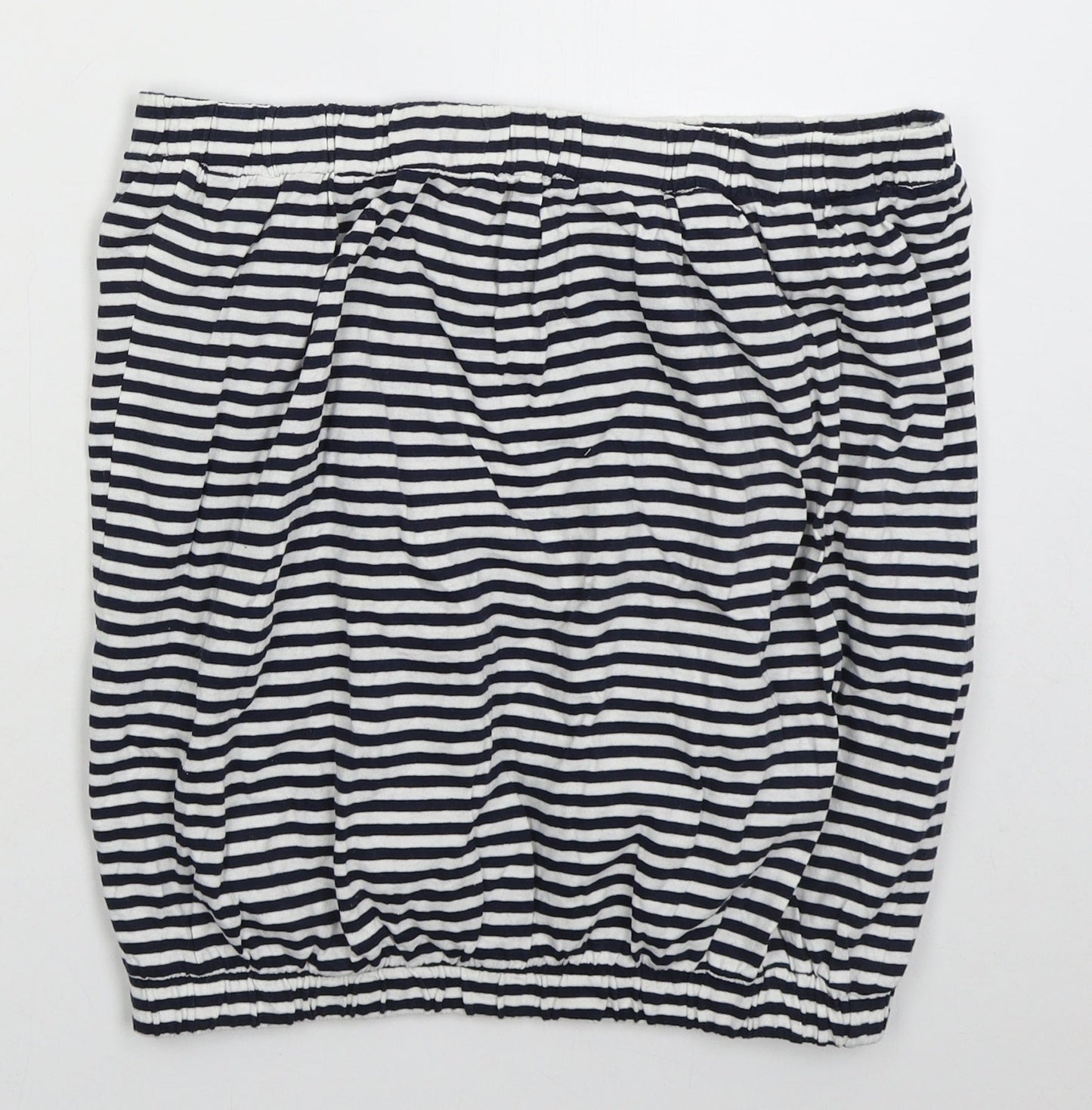 Board Angels Womens Blue Striped Cotton Basic Tank Size 14 Off the Shoulder