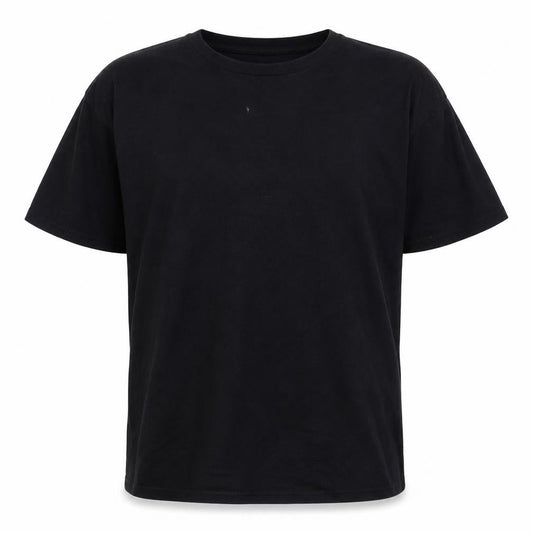 SHEIN Girls Black  Cotton Basic T-Shirt Size 10 Years Crew Neck Pullover - Just Give Yourself A Smile