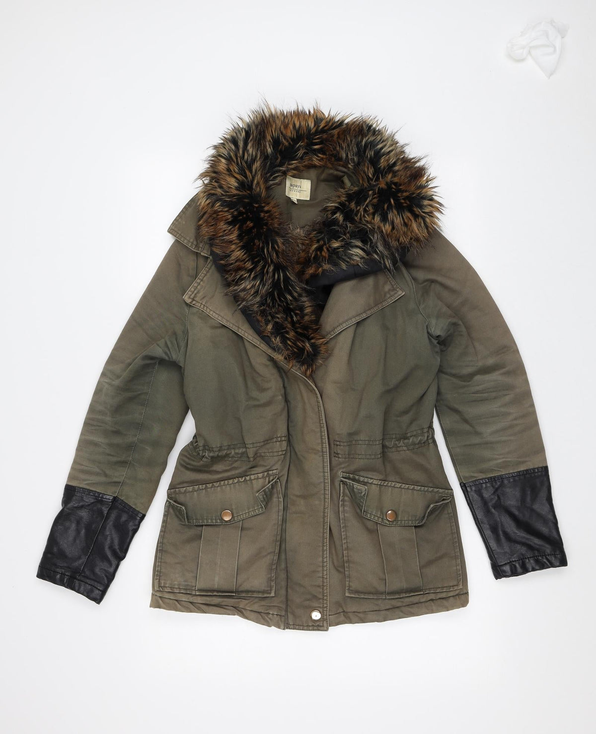Papaya Womens Green   Parka Coat Size 10