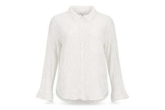 H&M Womens White  Viscose Basic Button-Up Size 14 V-Neck