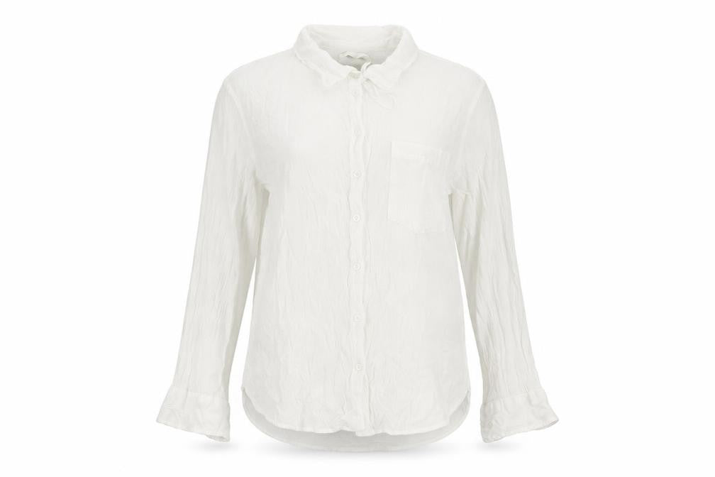 H&M Womens White  Viscose Basic Button-Up Size 14 V-Neck