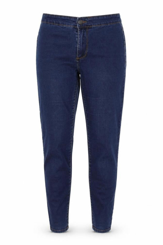 Denim & Co. Womens Blue  Cotton Tapered Jeans Size 10 L30 in Regular