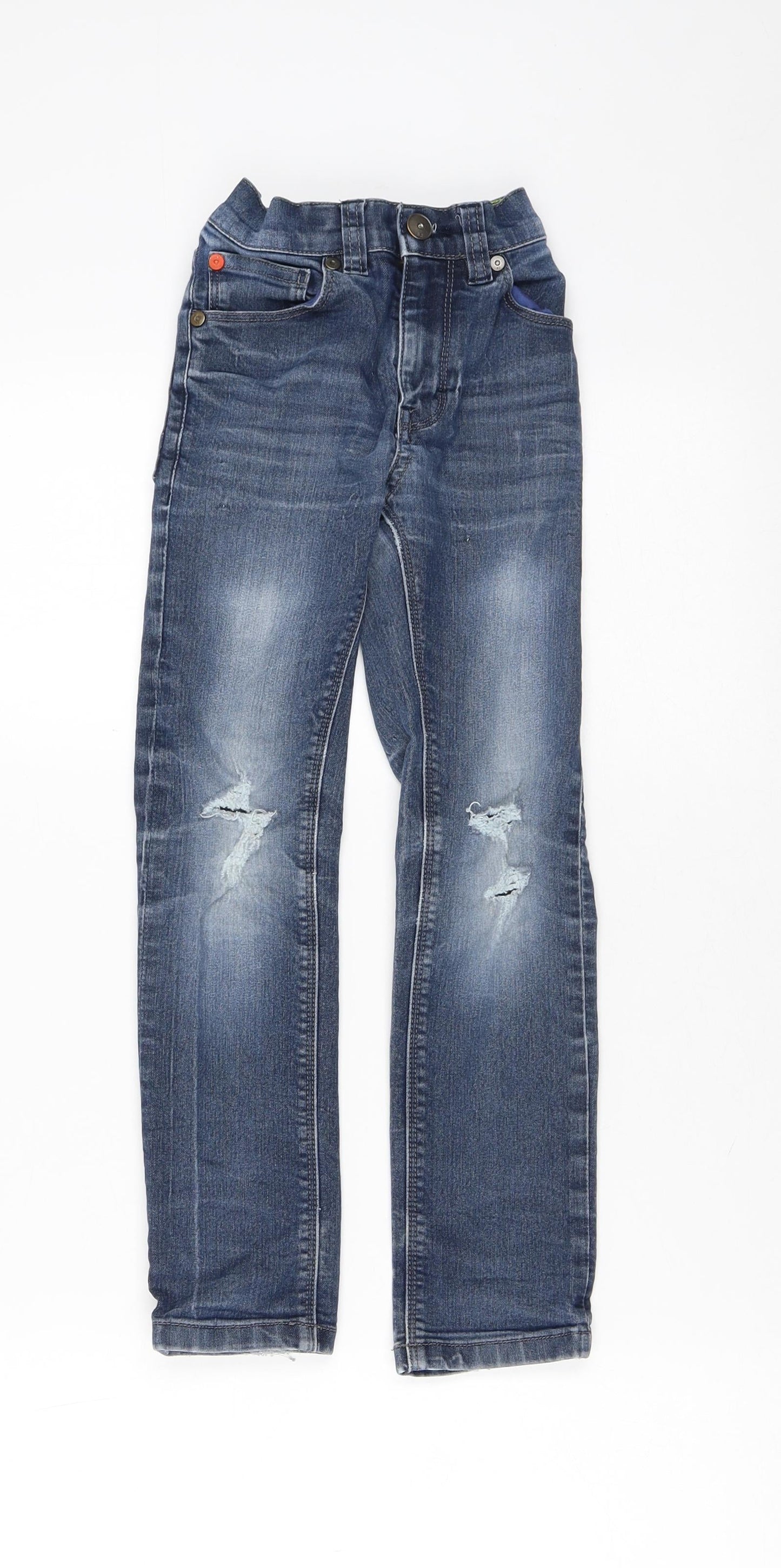 NEXT Girls Blue  Cotton Straight Jeans Size 6 Years  Regular