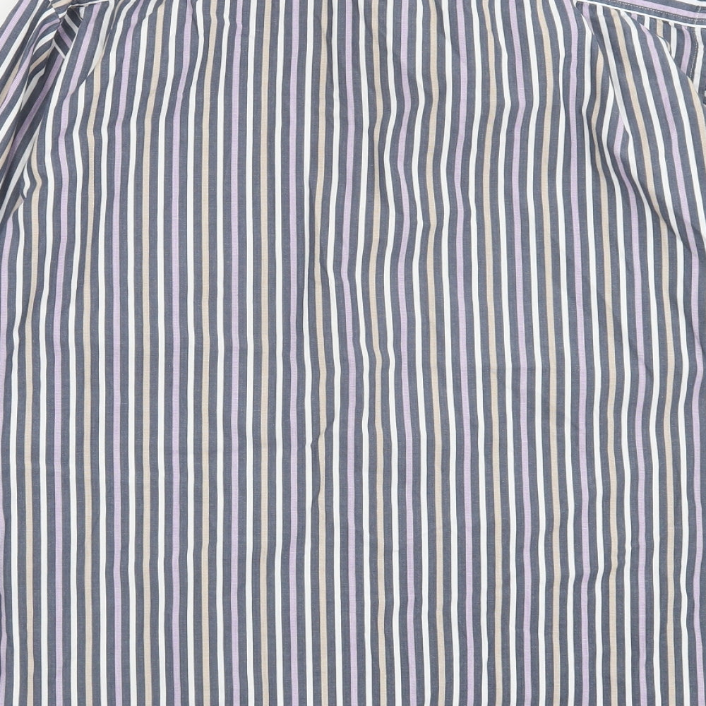 Baileys Mens Multicoloured Striped Cotton  Button-Up Size L Collared Button