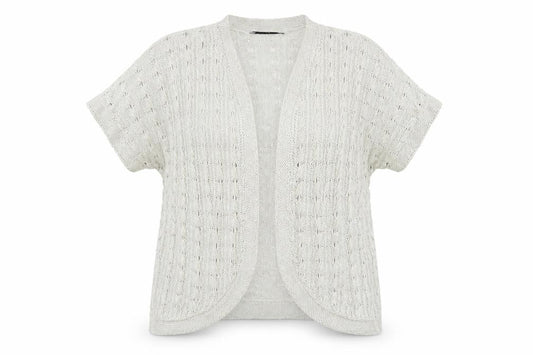 Tu Womens Grey V-Neck  Acrylic Shrug Jumper Size M