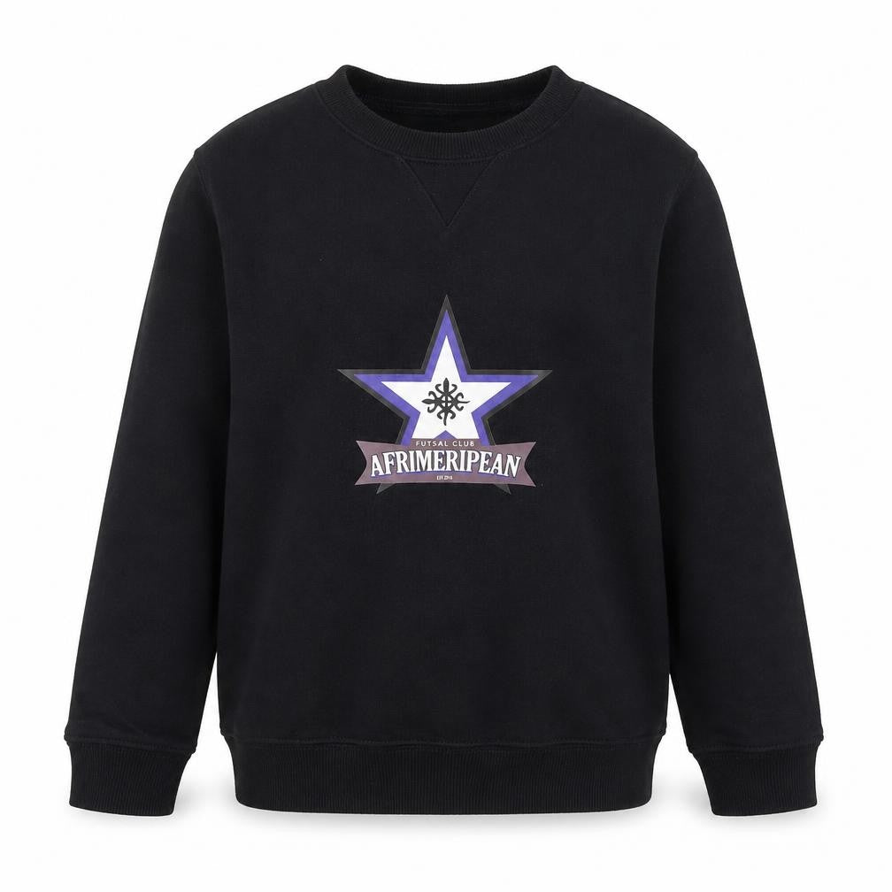 Preworn Boys Black  Cotton Pullover Sweatshirt Size 8 Years