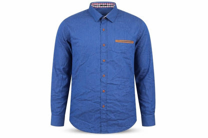 Coofandy Mens Blue  Cotton  Button-Up Size M Collared