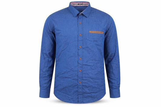 Coofandy Mens Blue  Cotton  Button-Up Size M Collared