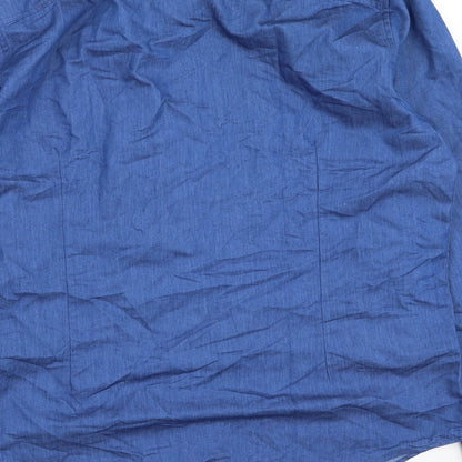 Coofandy Mens Blue  Cotton  Button-Up Size M Collared