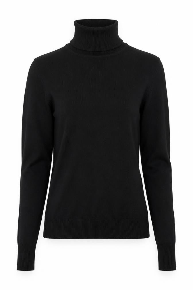 Matalan Womens Black Roll Neck  Viscose Pullover Jumper Size 8