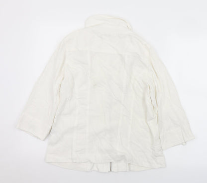 Signature Experican Womens White   Jacket  Size M  Zip