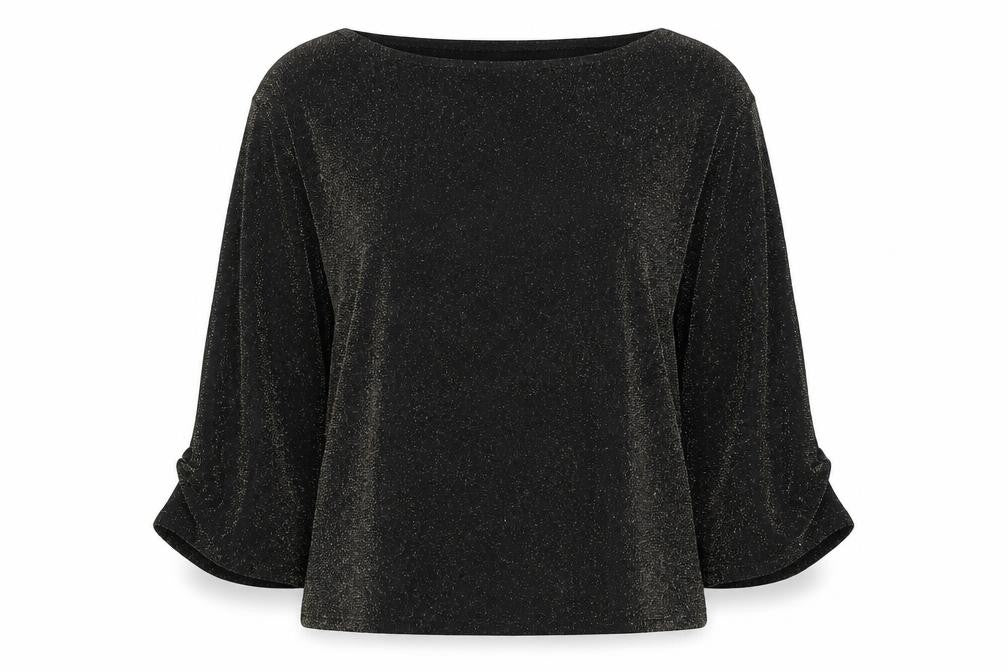 FASHION EXTRA Womens Gold Boat Neck  Polyamide Pullover Jumper Size 18