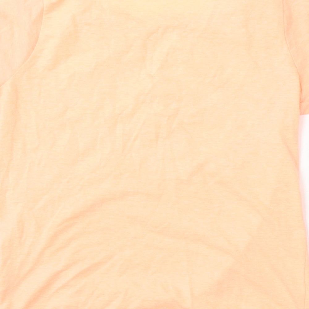 YD Girls Pink  Polyester Basic T-Shirt Size 8-9 Years Round Neck