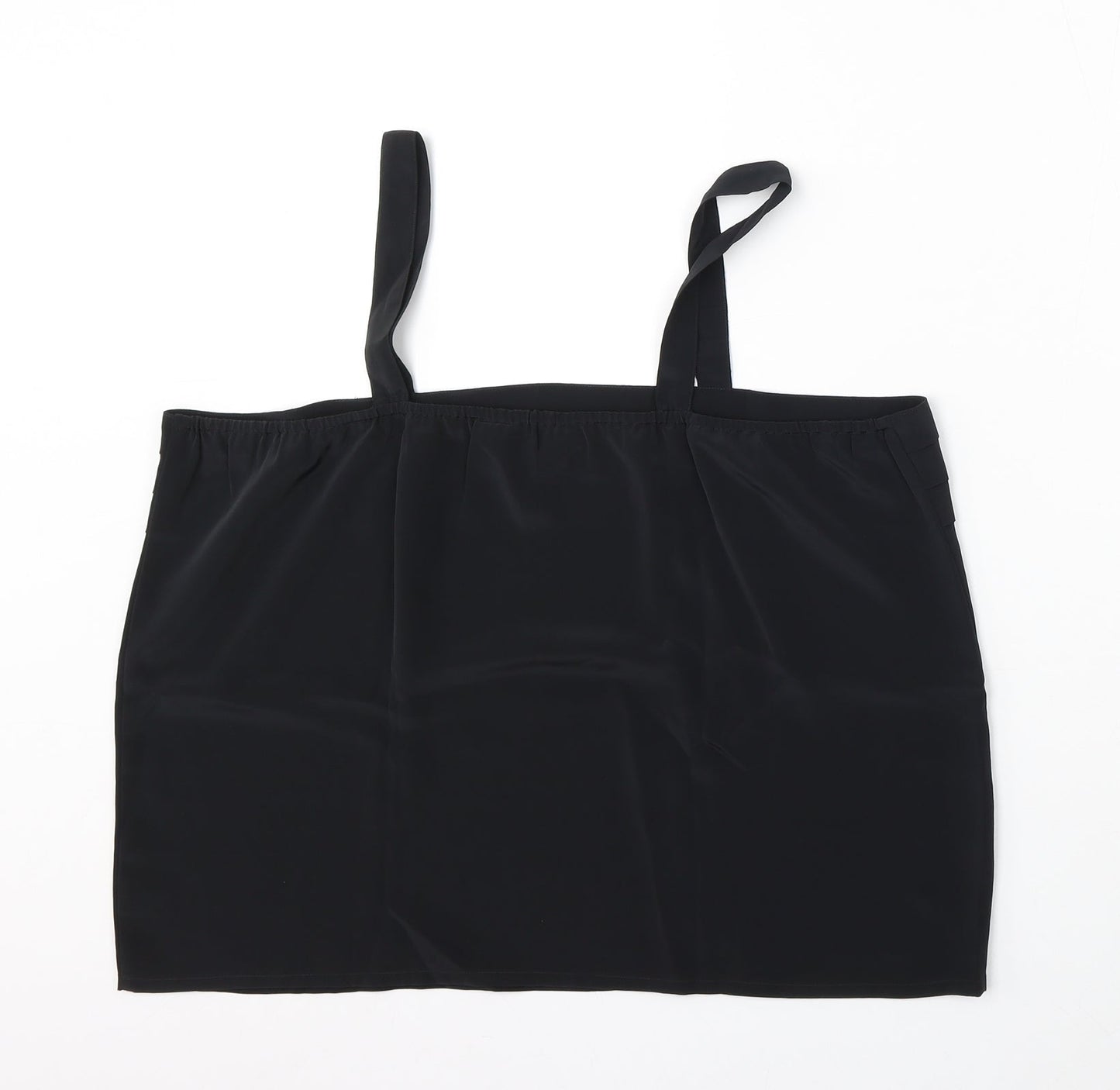 Today's essential Womens Black  Polyester Basic Tank Size 18 Square Neck