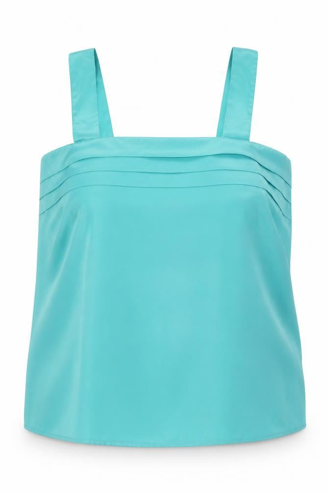 Classic Woman Womens Blue  Polyester Basic Tank Size 20 Square Neck