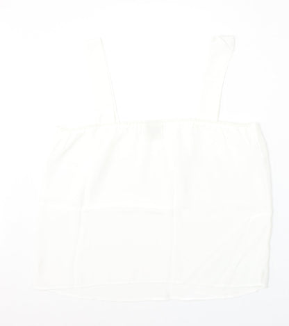Classics Woman Womens White  Polyester Basic Tank Size 18 Square Neck