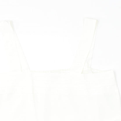 Classics Woman Womens White  Polyester Basic Tank Size 18 Square Neck