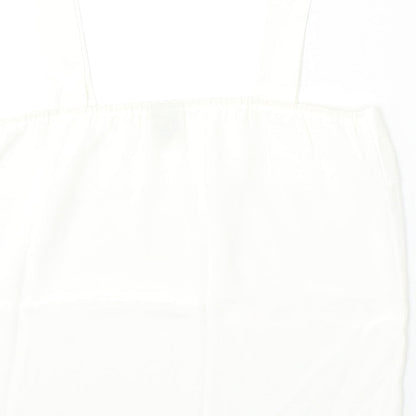 Classics Woman Womens White  Polyester Basic Tank Size 18 Square Neck