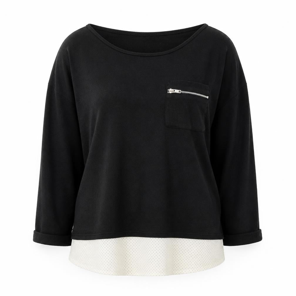 Atmosphere Womens Black Round Neck  Polyester Pullover Jumper Size 14