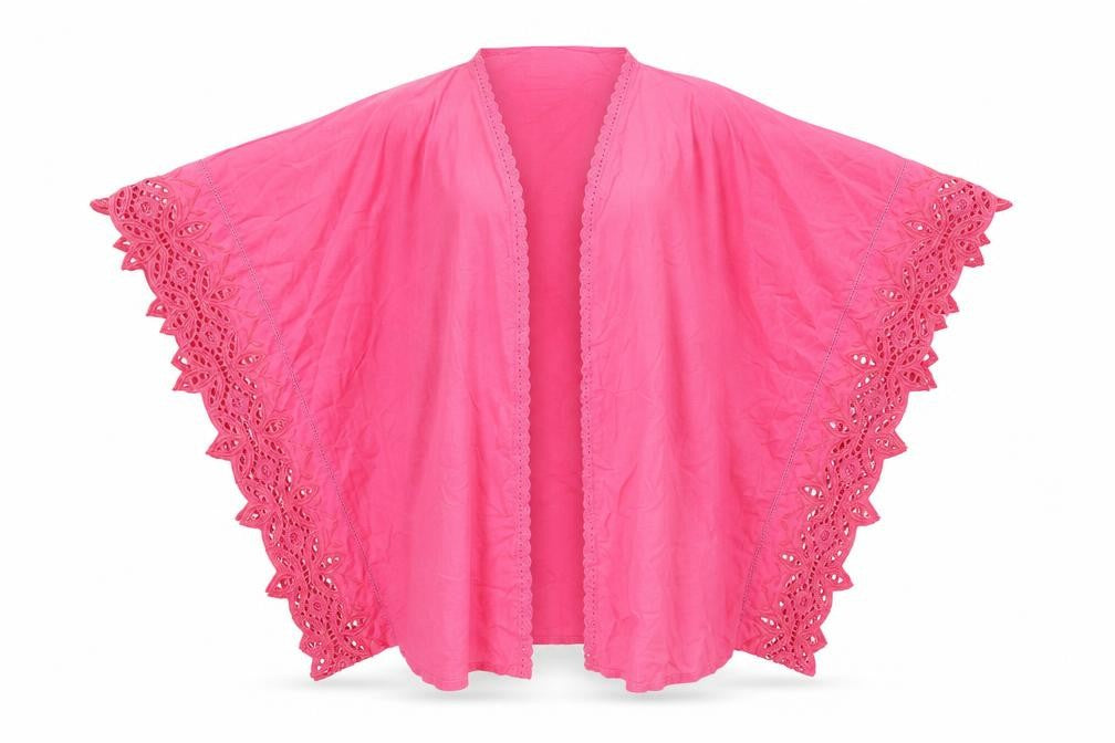 NEXT Womens Pink V-Neck  Cotton Cape Jumper Size 12