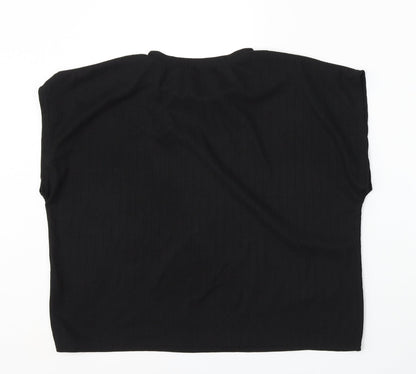 Preloved Misspap Womens Black Round Neck  Polyester Vest Jumper Size S - Back