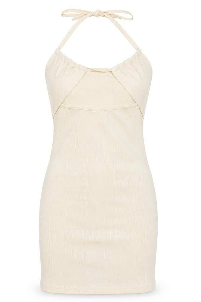 SheIn Womens Beige  Polyester Bodycon  Size S  Square Neck