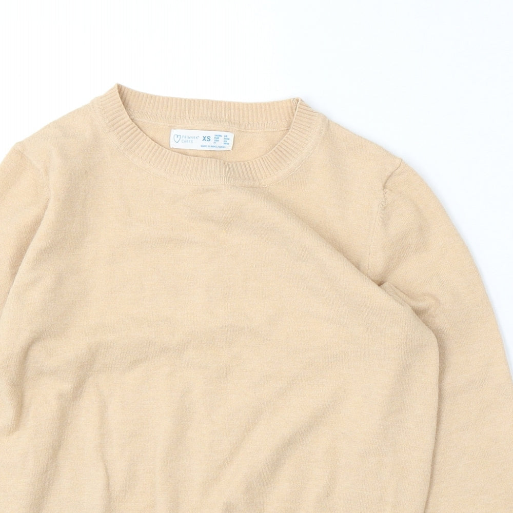 Primark Womens Pink Round Neck  Polyester Pullover Jumper Size XS