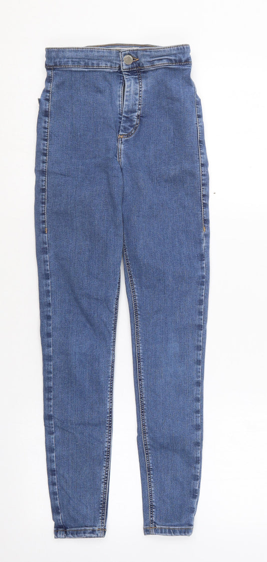 Preworn Womens Blue  Cotton Skinny Jeans Size 25 in L30 in Regular