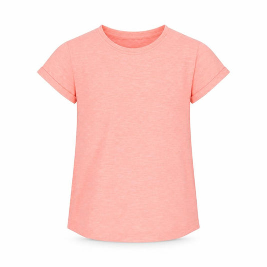 Dunnes Girls Pink  Polyester Basic T-Shirt Size 5-6 Years Round Neck